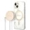 Set Guess GUBPP14MHMEACSH Case+ Charger iPhone 14 Plus 6.7" white/white hard case Marble MagSafe