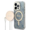Set Guess GUBPP14XH4EACSB Case+ Charger iPhone 14 Pro Max 6.7" blue/blue hard case 4G Print MagSafe Set Guess GUBPP14XH4EACSB Case+ Charger iPhone 14 Pro Max 6.7" blue/blue hard case 4G Print MagSafe