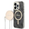 Set Guess GUBPP14XH4EACSK Case+ Charger iPhone 14 Pro Max 6.7" black/black hard case 4G Print MagSafe Set Guess GUBPP14XH4EACSK Case+ Charger iPhone 14 Pro Max 6.7" black/black hard case 4G Print MagSafe