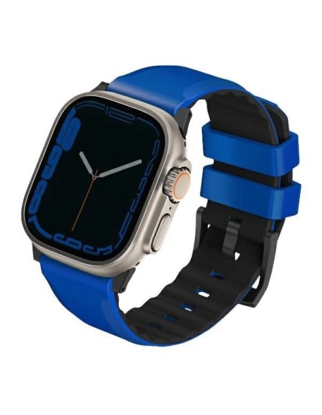 Uniq Linus Airosoft Silicone Strap for Apple Watch 1/2/3/4/5/6/7/8/SE/SE2/Ultra 42/44/45/49mm - Blue Uniq Linus Airosoft Silicone Strap for Apple Watch 1/2/3/4/5/6/7/8/SE/SE2/Ultra 42/44/45/49mm - Blue