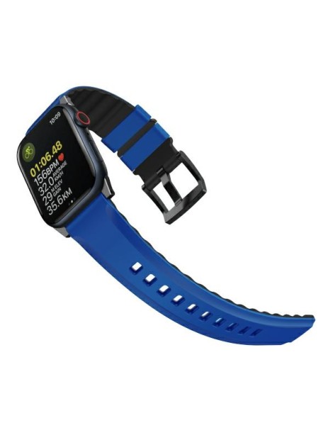 Uniq Linus Airosoft Silicone Strap for Apple Watch 1/2/3/4/5/6/7/8/SE/SE2/Ultra 42/44/45/49mm - Blue Uniq Linus Airosoft Silicone Strap for Apple Watch 1/2/3/4/5/6/7/8/SE/SE2/Ultra 42/44/45/49mm - Blue