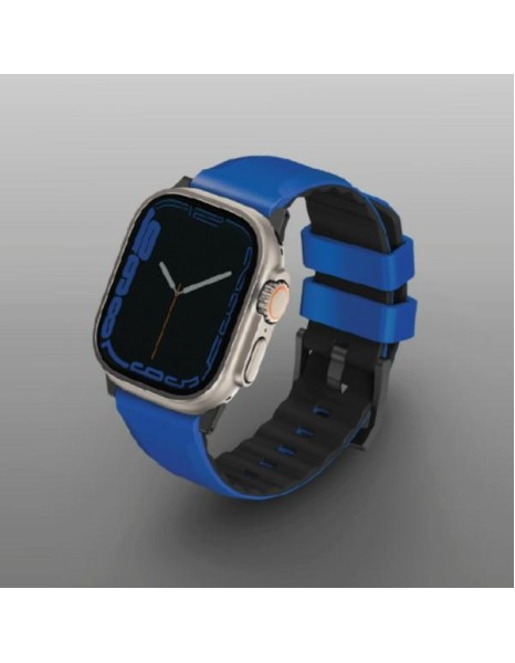 Uniq Linus Airosoft Silicone Strap for Apple Watch 1/2/3/4/5/6/7/8/SE/SE2/Ultra 42/44/45/49mm - Blue Uniq Linus Airosoft Silicone Strap for Apple Watch 1/2/3/4/5/6/7/8/SE/SE2/Ultra 42/44/45/49mm - Blue
