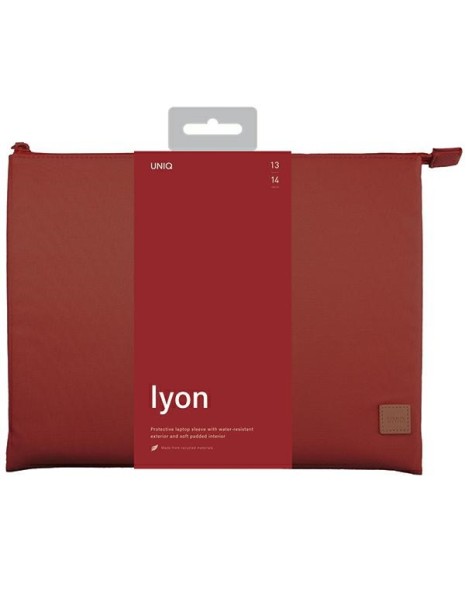Uniq Lyon Waterproof RPET case for a 14" laptop - red Uniq Lyon Waterproof RPET case for a 14" laptop - red