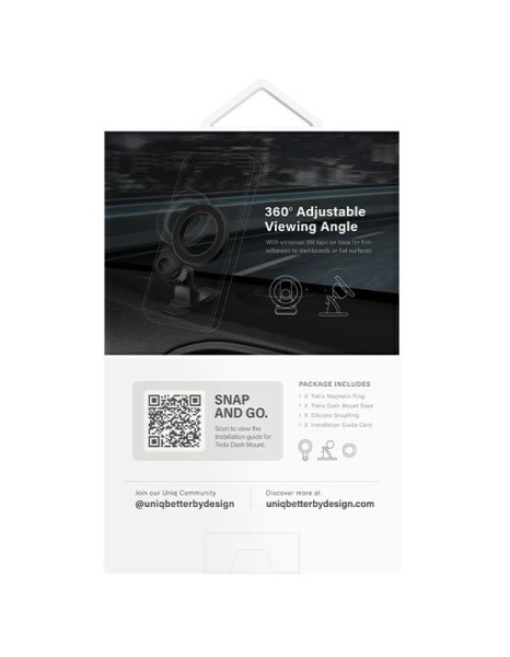Uniq Trelix Car magnetic dashboard holder - black