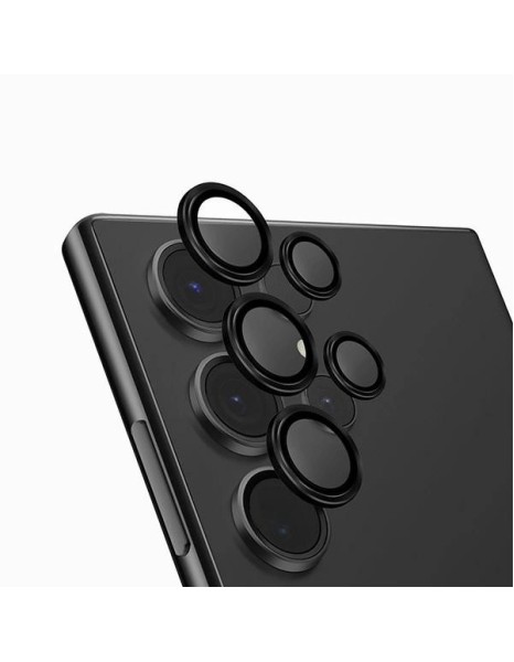 Uniq Optix Aluminum Camera Lens Protector for Samsung Galaxy S24 Ultra camera lens with applicator - black Uniq Optix Aluminum Camera Lens Protector for Samsung Galaxy S24 Ultra camera lens with applicator - black
