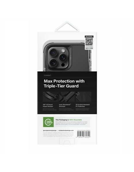 Uniq Combat iPhone 16 Pro Max 6.9" case Magclick Charging black/carbon black Uniq Combat iPhone 16 Pro Max 6.9" case Magclick Charging black/carbon black