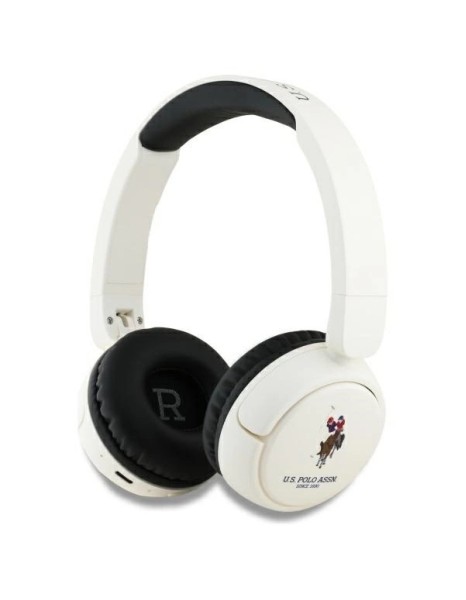 US Polo Bluetooth Headphones USHPV6PUNH White DH Color Logo US Polo Bluetooth Headphones USHPV6PUNH White DH Color Logo
