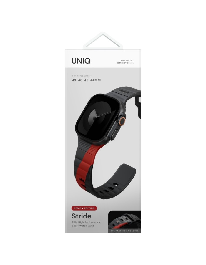 Uniq Stride De Rubber Strap for Apple Watch 44 / 45 / 46 / 49 mm - Gray Uniq Stride De Rubber Strap for Apple Watch 44 / 45 / 46 / 49 mm - Gray
