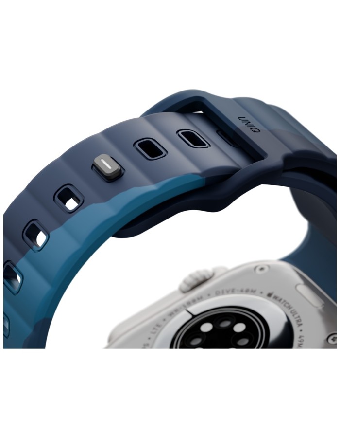 Uniq Stride De Rubber Strap for Apple Watch 44 / 45 / 46 / 49 mm - Blue Uniq Stride De Rubber Strap for Apple Watch 44 / 45 / 46 / 49 mm - Blue