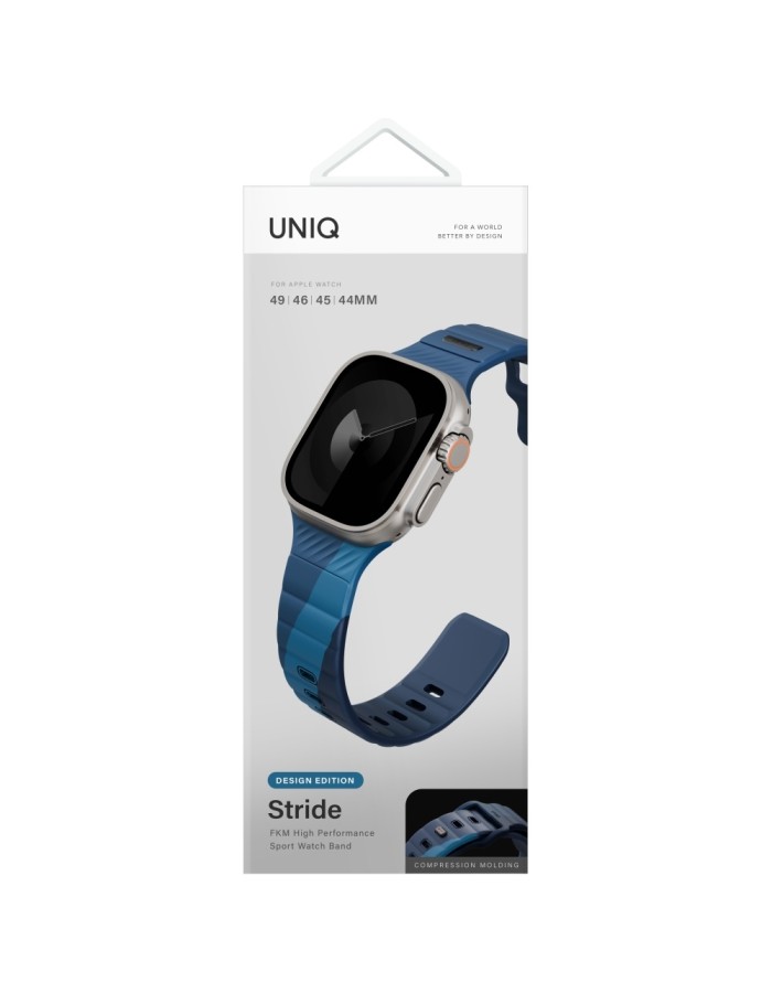 Uniq Stride De Rubber Strap for Apple Watch 44 / 45 / 46 / 49 mm - Blue Uniq Stride De Rubber Strap for Apple Watch 44 / 45 / 46 / 49 mm - Blue