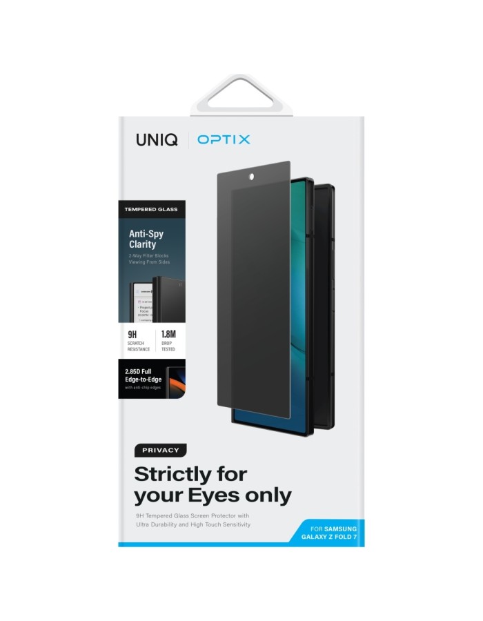 Uniq Optix Privacy tempered glass for Samsung Galaxy Z Fold 7 Uniq Optix Privacy tempered glass for Samsung Galaxy Z Fold 7