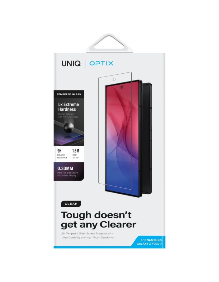 Uniq Optix Clear Tempered Glass for Samsung Galaxy Z Fold 7 Uniq Optix Clear Tempered Glass for Samsung Galaxy Z Fold 7