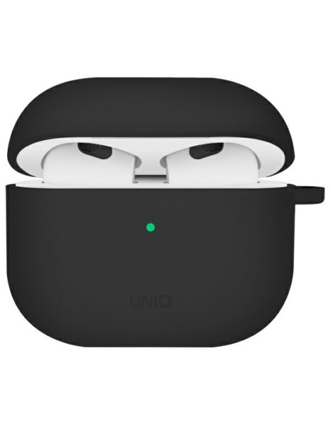 Uniq Nexo AirPods 4 + Ear Hooks Silicone case - black