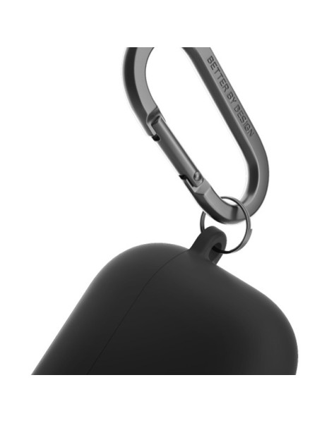 Uniq Nexo AirPods 4 + Ear Hooks Silicone case - black