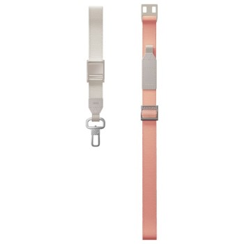 Uniq Vista 2-in-1 phone lanyard - peach and beige