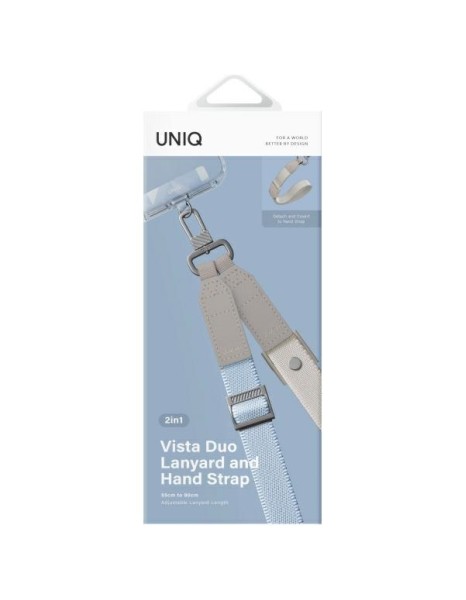 Uniq Vista 2-in-1 phone lanyard - blue and beige Uniq Vista 2-in-1 phone lanyard - blue and beige
