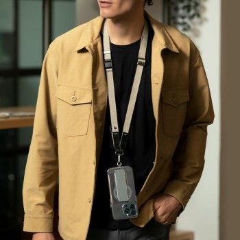 Uniq Vista 2-in-1 phone lanyard - beige