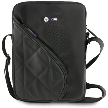 BMW Carbon Pockets &amp;amp; Metal Logo 10" Tablet Bag - Black