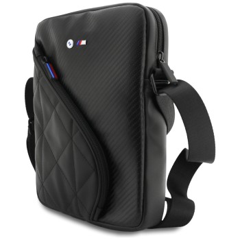 BMW Carbon Pockets &amp;amp; Metal Logo 10" Tablet Bag - Black