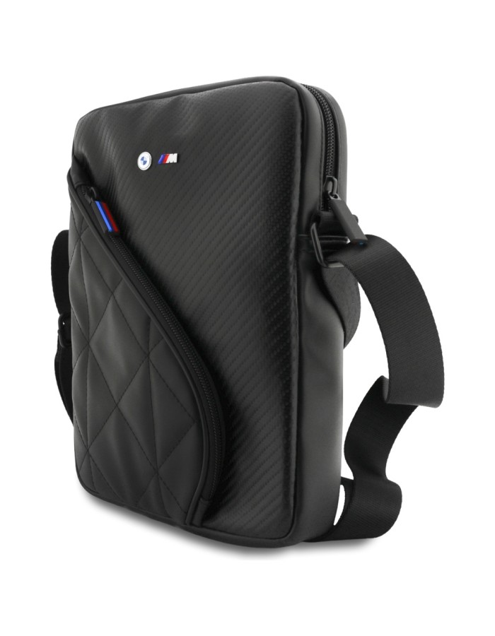 BMW Carbon Pockets & Metal Logo 10" Tablet Bag - Black BMW Carbon Pockets & Metal Logo 10" Tablet Bag - Black