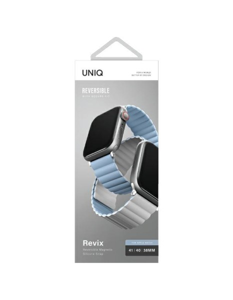 Uniq Revix Magnetic Strap for Apple Watch 38/40/41 mm - Blue and White