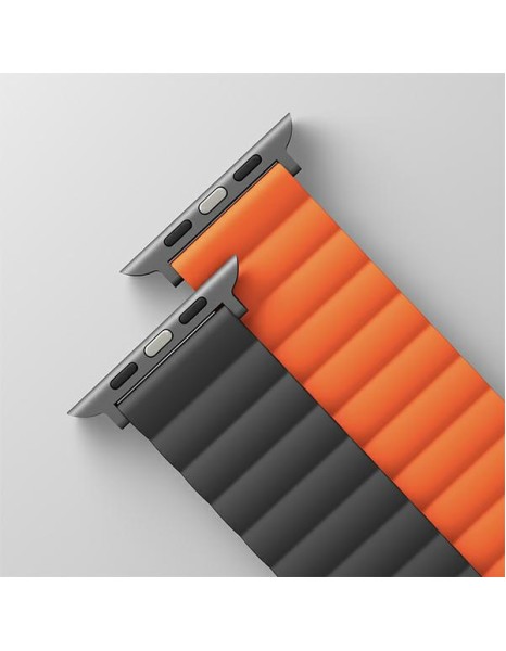 Uniq Revix Magnetic Strap for Apple Watch 42 / 44 / 45 / 49 mm - Black and Orange Uniq Revix Magnetic Strap for Apple Watch 42 / 44 / 45 / 49 mm - Black and Orange