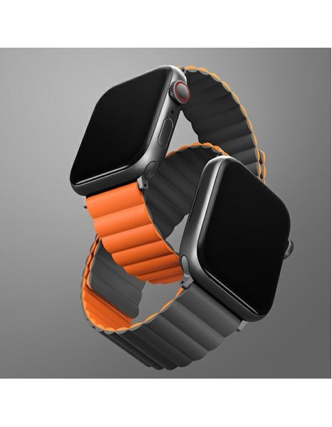 Uniq Revix Magnetic Strap for Apple Watch 42 / 44 / 45 / 49 mm - Black and Orange Uniq Revix Magnetic Strap for Apple Watch 42 / 44 / 45 / 49 mm - Black and Orange