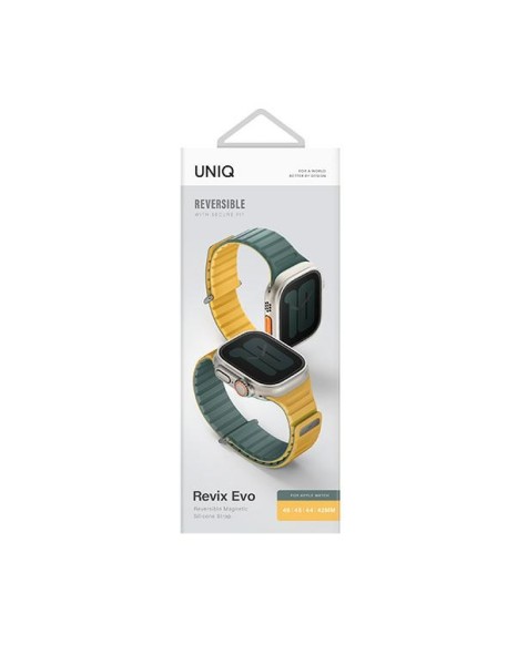 Uniq Revix Evo Magnetic Strap for Apple Watch 42 / 44 / 45 / 49 mm - Green-Yellow Uniq Revix Evo Magnetic Strap for Apple Watch 42 / 44 / 45 / 49 mm - Green-Yellow