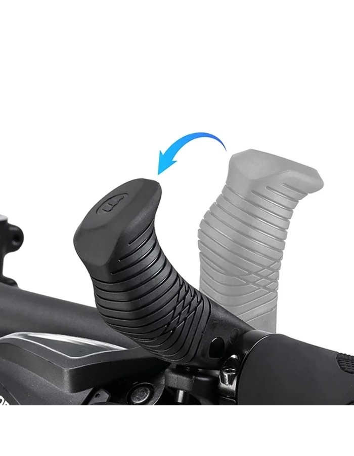 Wozinsky WGR-M22 MTB Bike Grips 22.2 mm Ergonomic Thumb Grips - Black