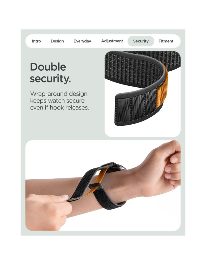 Spigen Athlex Air band for Google Pixel Watch 41 mm - black and orange