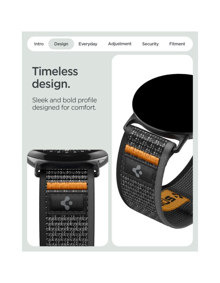Spigen Athlex Air band for Google Pixel Watch 41 mm - black and orange