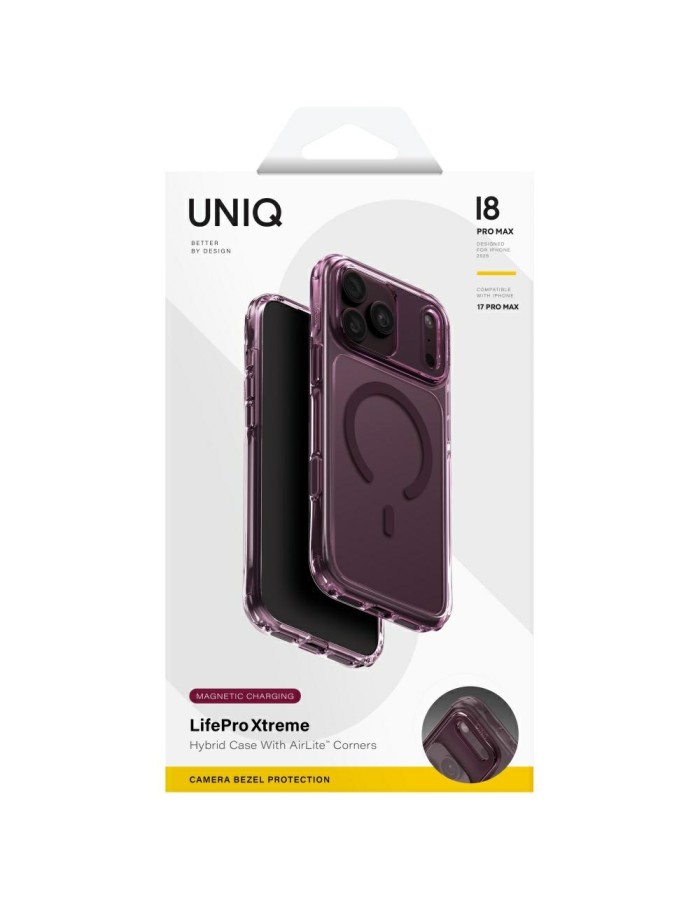 Uniq LifePro Xtreme case for iPhone 18 Pro Max / 17 Pro Max Magclick Charging - dark cherry Uniq LifePro Xtreme case for iPhone 18 Pro Max / 17 Pro Max Magclick Charging - dark cherry