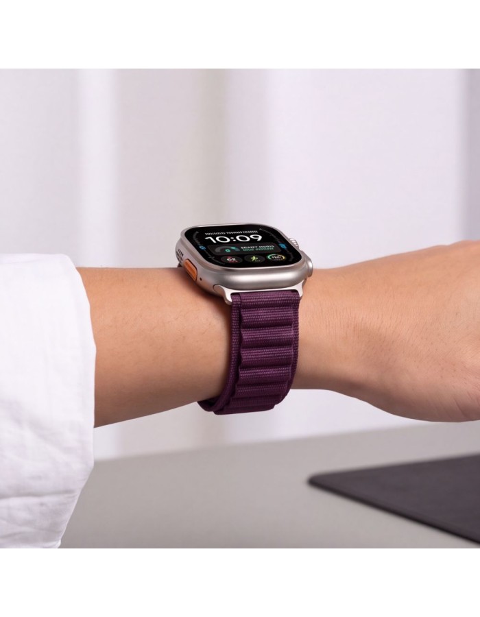 Tech-Protect Nylon Pro Band for Apple Watch 44 / 45 / 46 / 49 mm - burgundy