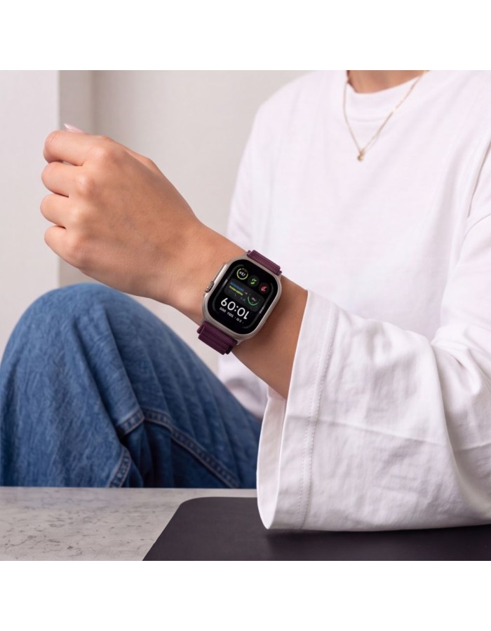 Tech-Protect Nylon Pro Band for Apple Watch 44 / 45 / 46 / 49 mm - burgundy
