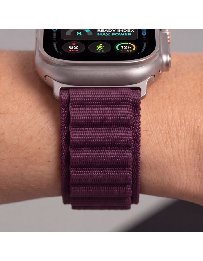 Tech-Protect Nylon Pro Band for Apple Watch 44 / 45 / 46 / 49 mm - burgundy