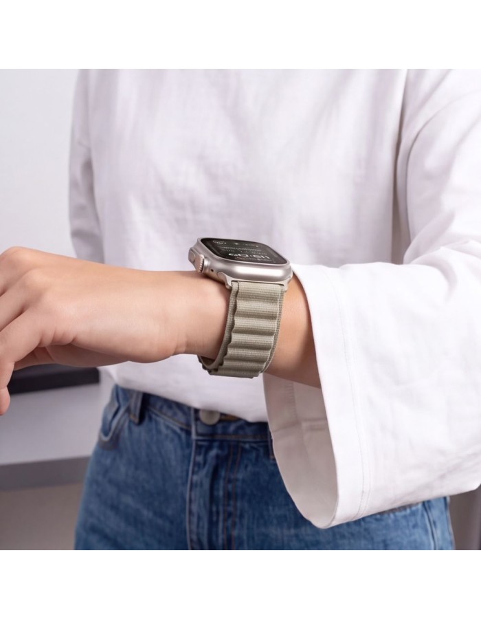 Tech-Protect Nylon Pro Band for Apple Watch 44 / 45 / 46 / 49 mm - beige-olive