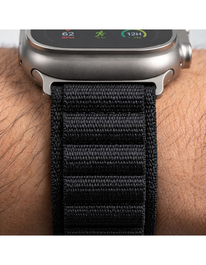 Tech-Protect Nylon Pro Band for Apple Watch 44 / 45 / 46 / 49 mm - Black