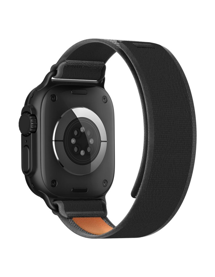 Tech-Protect Nylon Elite Band for Apple Watch 44 / 45 / 46 / 49 mm - black-orange