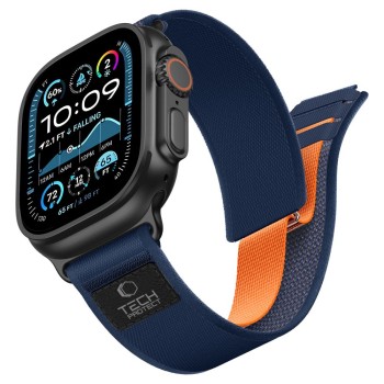 Tech-Protect Nylon Elite Band for Apple Watch 44 / 45 / 46 / 49 mm - navy-orange
