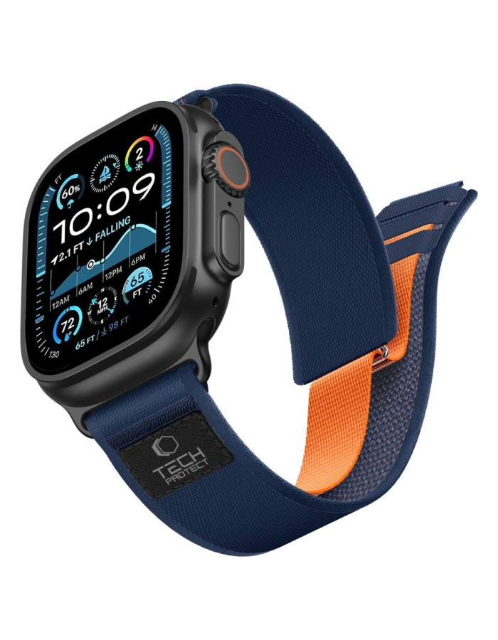 Tech-Protect Nylon Elite Band for Apple Watch 44 / 45 / 46 / 49 mm - navy-orange Tech-Protect Nylon Elite Band for Apple Watch 44 / 45 / 46 / 49 mm - navy-orange