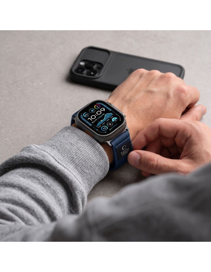 Tech-Protect Nylon Elite Band for Apple Watch 44 / 45 / 46 / 49 mm - navy-orange Tech-Protect Nylon Elite Band for Apple Watch 44 / 45 / 46 / 49 mm - navy-orange