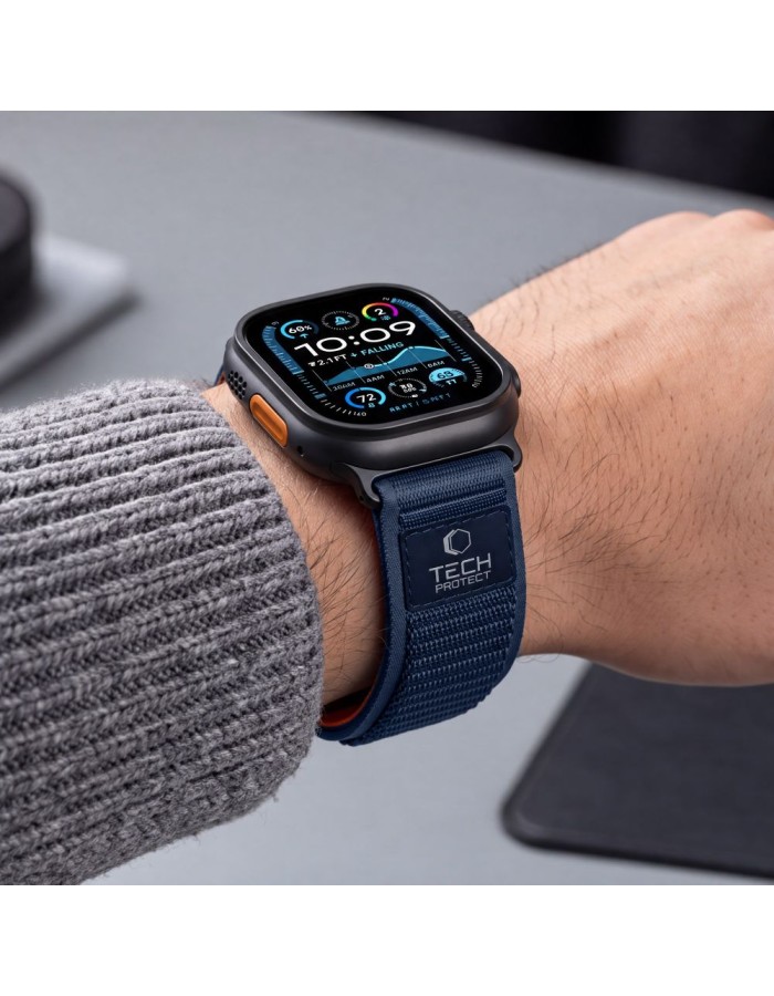 Tech-Protect Nylon Elite Band for Apple Watch 44 / 45 / 46 / 49 mm - navy-orange Tech-Protect Nylon Elite Band for Apple Watch 44 / 45 / 46 / 49 mm - navy-orange