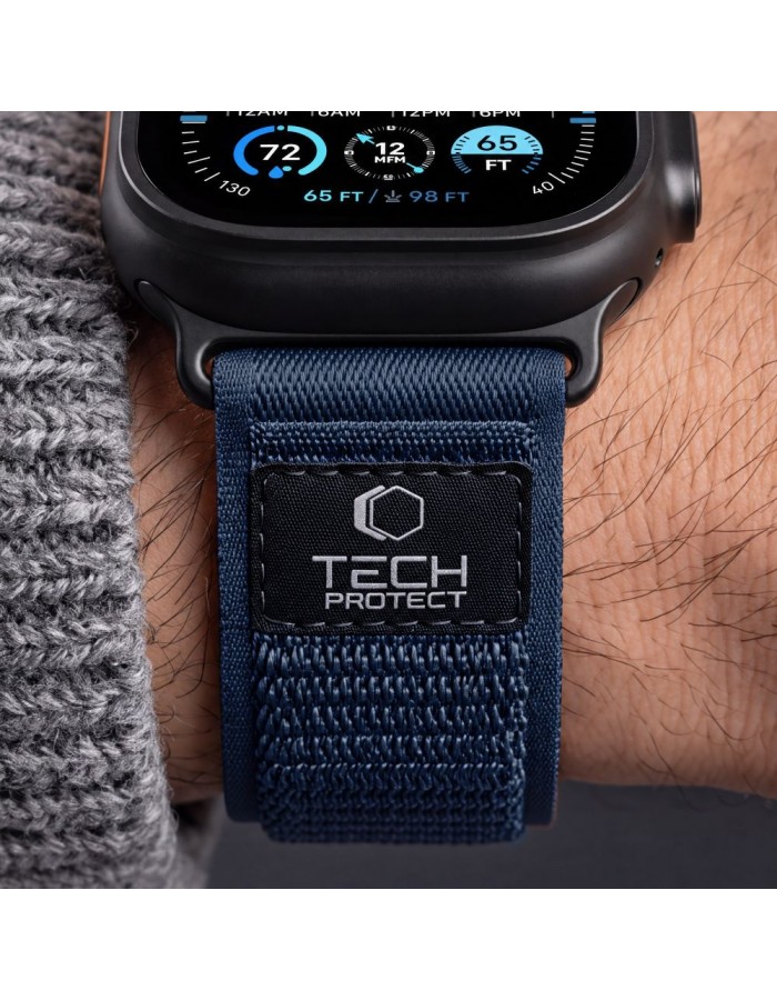 Tech-Protect Nylon Elite Band for Apple Watch 44 / 45 / 46 / 49 mm - navy-orange Tech-Protect Nylon Elite Band for Apple Watch 44 / 45 / 46 / 49 mm - navy-orange