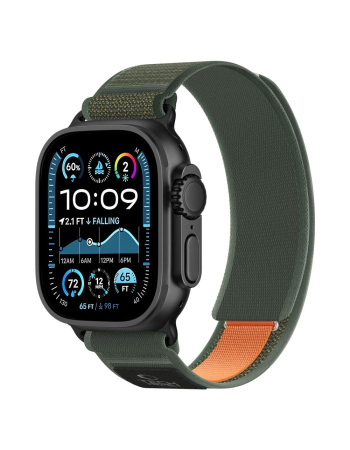 Tech-Protect Nylon Elite Band for Apple Watch 44 / 45 / 46 / 49 mm - green-orange Tech-Protect Nylon Elite Band for Apple Watch 44 / 45 / 46 / 49 mm - green-orange