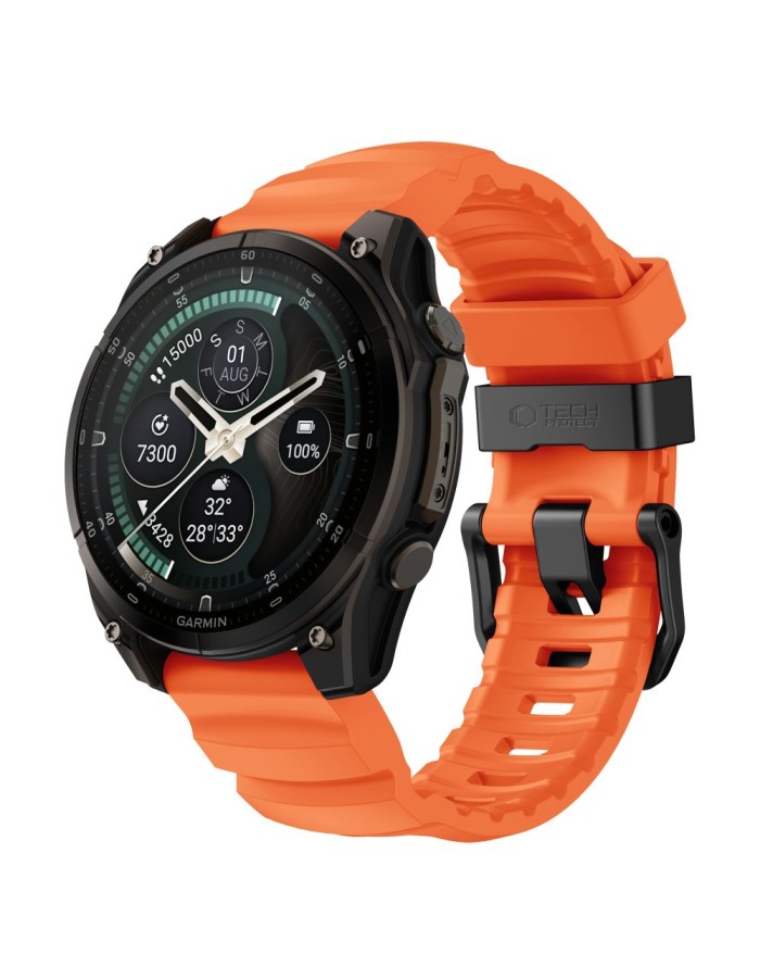 Tech-Protect Motion Band for Garmin Fenix 5X / 5X Plus / 6X / 6X Pro / 7X / 8 / 8 Pro / 9 / 9 Pro (51 mm) - orange