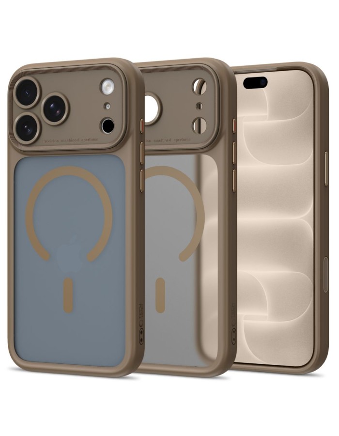 Tech-Protect MagPeak MagSafe CC Case for iPhone 18 Pro Max / 17 Pro Max - Matte Beige