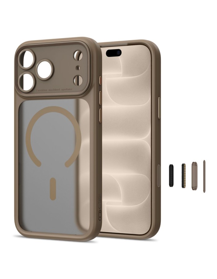 Tech-Protect MagPeak MagSafe CC Case for iPhone 18 Pro Max / 17 Pro Max - Matte Beige