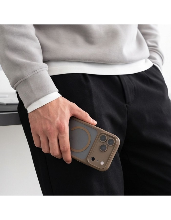 Tech-Protect MagPeak MagSafe CC Case for iPhone 18 Pro Max / 17 Pro Max - Matte Beige
