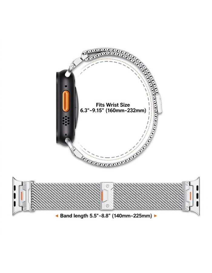 Tech-Protect Milano Vanguard Band for Apple Watch 44 / 45 / 46 / 49 mm - grey Tech-Protect Milano Vanguard Band for Apple Watch 44 / 45 / 46 / 49 mm - grey