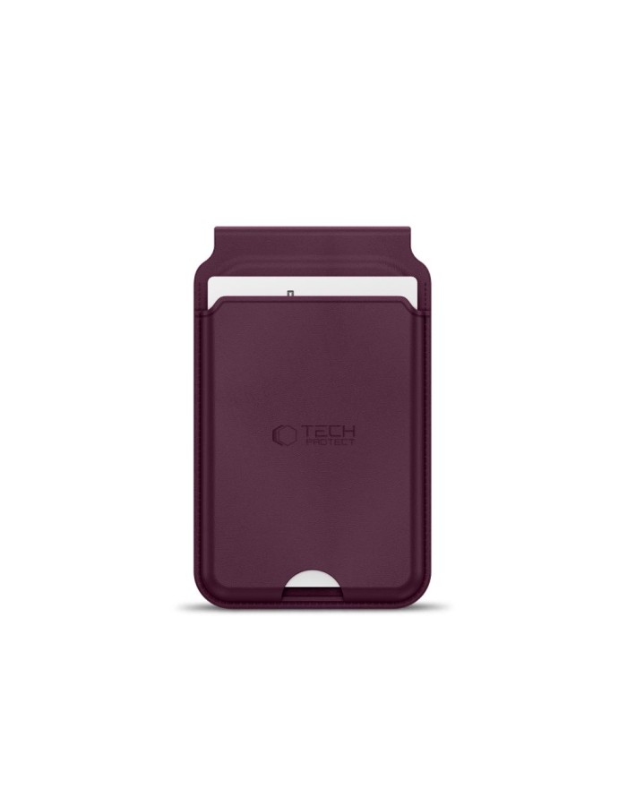 Tech-Protect MagWallet Stand MagSafe Magnetic Phone Wallet - Burgundy Tech-Protect MagWallet Stand MagSafe Magnetic Phone Wallet - Burgundy
